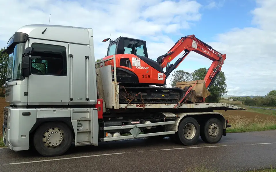 Transport engins de chantier